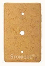 Stonique® TV/Cable Switch Plate Cover in Honey Gold